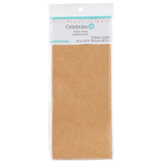 Kraft Tissue Paper by Celebrate It™, 12 Sheets